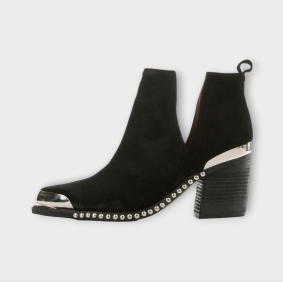 Jeffrey Campbell Shoes - Jeffrey Campbell Optimum Black Suede Studded Ankle Boots